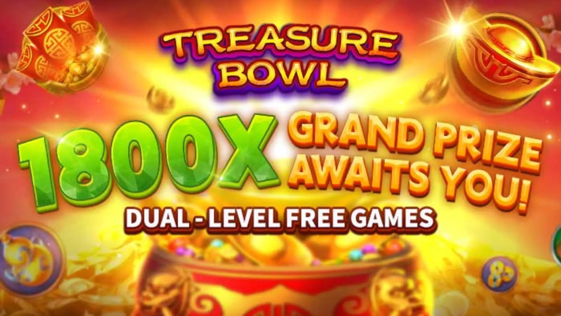 Multiplicadores Treasure Bowl pp6 - 7777x Máximo com Tigela Dourada